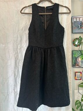 Forever New Black Jacquard Dress